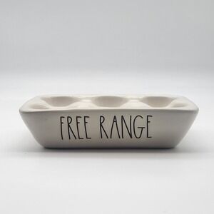 Rae Dunn Free Range 6 Egg Holder Dish Ceramic Artisan Collection By Magenta